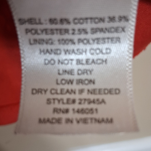 NWOT Monteau Red Lace Detail Top - Picture 6 of 6